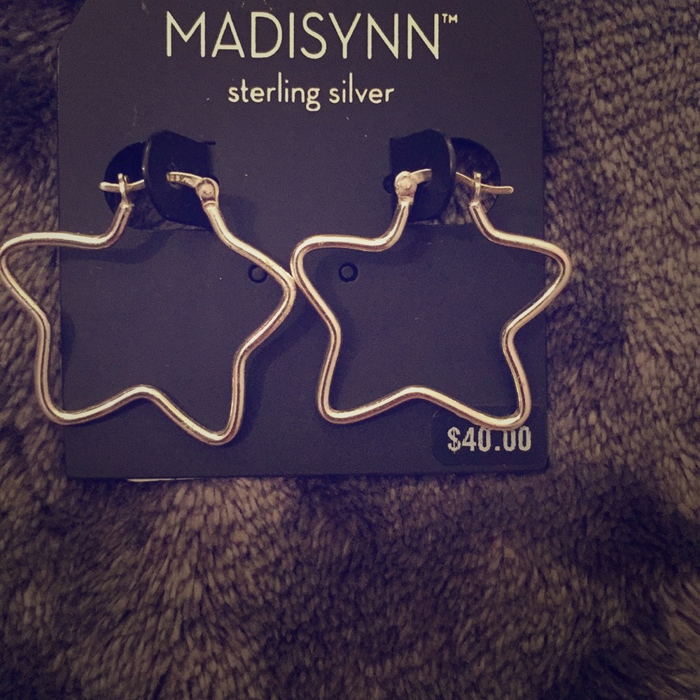 Sterling silver star earrings